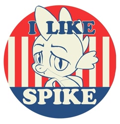 Size: 667x688 | Tagged: safe, artist:pedantia, character:spike, american presidents, ike, male, parody, solo, united states