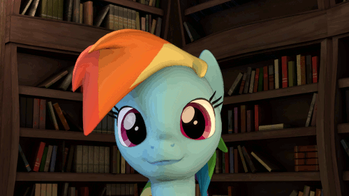 Size: 500x281 | Tagged: safe, artist:drdicksamazingstick, character:rainbow dash, 3d, animated, female, looking at you, solo, source filmmaker, wink