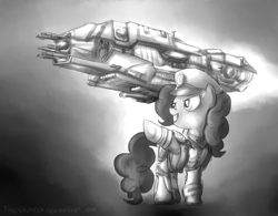 Size: 900x701 | Tagged: safe, artist:fongsaunder, character:pinkie pie, crossover, female, sins of a solar empire, solo, spaceship