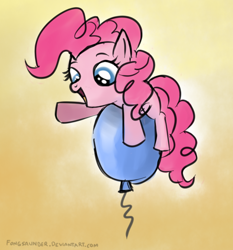 Size: 664x713 | Tagged: safe, artist:fongsaunder, character:pinkie pie, balloon, filly, then watch her balloons lift her up to the sky