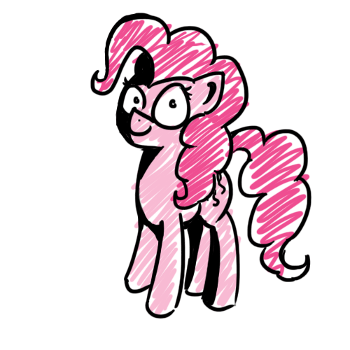 Size: 500x500 | Tagged: safe, artist:inky-draws, character:pinkie pie, species:earth pony, species:pony, animated, bouncing, dancing, female, looking at you, mare, party, simple background, smiling, solo, white background, wide eyes