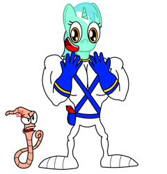 Size: 1280x1334 | Tagged: safe, artist:sergeant16bit, character:lyra heartstrings, crossover, earthworm jim, simple background, transparent background