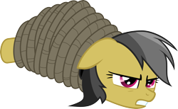 Size: 2560x1582 | Tagged: safe, artist:jp, derpibooru original, character:daring do, episode:daring don't, g4, my little pony: friendship is magic, bondage, burrito, female, hilarious in hindsight, simple background, solo, tied up, transparent background, vector