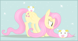 Size: 3040x1587 | Tagged: safe, artist:balloons504, character:fluttershy, crossover, league of legends, poro