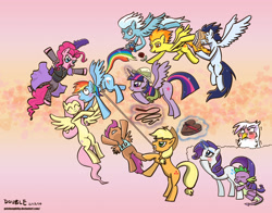 Size: 4200x3300 | Tagged: safe, artist:peichenphilip, character:applejack, character:fleetfoot, character:fluttershy, character:gilda, character:pinkie pie, character:rainbow dash, character:rarity, character:scootaloo, character:soarin', character:spike, character:spitfire, character:twilight sparkle, character:twilight sparkle (alicorn), species:alicorn, species:dragon, species:earth pony, species:pegasus, species:pony, species:unicorn, ship:appledash, ship:fleetdash, ship:flutterdash, ship:gildash, ship:pinkiedash, ship:rainbowspike, ship:raridash, ship:soarindash, ship:sparity, ship:spitdash, ship:twidash, episode:hearts and hooves day, g4, my little pony: friendship is magic, bedroom eyes, bipedal, blushing, box of chocolates, everypony loves dash, eyes on the prize, female, fluffy, glare, gritted teeth, harem, hoof hold, hug, lesbian, magic, male, mane seven, mane six, mare, open mouth, pie, puffy cheeks, rainbow dash gets all the mares, rainbow dash gets everyone, rearing, rope, rose, saloon dress, scootadash, shipping, shivering, smiling, straight, telekinesis, tsundere, valentine's day, whip, wide eyes