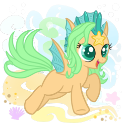 Size: 1000x1000 | Tagged: safe, artist:fuutachimaru, oc, oc only, species:pegasus, species:pony, art trade, female, filly, merpony, ocean, solo
