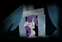 Size: 2168x1472 | Tagged: safe, artist:littlecloudie, character:rarity, episode:for whom the sweetie belle toils, bad future, female, insanity, marshmelodrama, nightmare, scene interpretation, solo