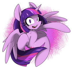Size: 800x800 | Tagged: safe, artist:red-poni, character:twilight sparkle, character:twilight sparkle (alicorn), species:alicorn, female, semi-anthro, solo