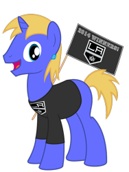 Size: 600x796 | Tagged: safe, artist:avastindy, oc, oc only, clothing, flag, hockey, los angeles, los angeles kings, nhl, shirt, solo, sports, stanley cup finals, winner