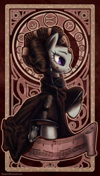 Size: 968x1708 | Tagged: safe, artist:whitestar1802, character:octavia melody, species:pony, alternate hairstyle, clothing, crossover, female, modern art, music, nouveau, padme amidala, ponified, solo, star wars