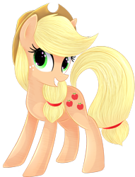 Size: 1024x1337 | Tagged: safe, artist:mite-lime, character:applejack, female, simple background, solo, transparent background