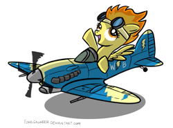 Size: 765x566 | Tagged: safe, artist:fongsaunder, character:spitfire, species:pegasus, species:pony, aircraft, female, goggles, mare, namesake, plane, simple background, solo, supermarine spitfire, transparent background