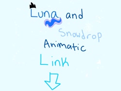 Size: 2048x1536 | Tagged: safe, artist:fiona brown, character:princess luna, oc, oc:snowdrop, animatic, link below, news, text