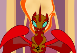 Size: 854x583 | Tagged: safe, artist:teammagix, character:sunset shimmer, species:pony, female, nightmare sunset, solo