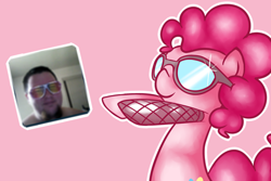 Size: 500x333 | Tagged: safe, artist:pinkieinprivate, character:pinkie pie, fishnets, pinkie pies private party, sunglasses, tumblr