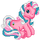 Size: 79x80 | Tagged: safe, artist:katcombs, base used, character:cotton candy (g3), g3, animated, female, pixel art, simple background, solo, transparent background