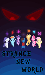Size: 600x1000 | Tagged: safe, artist:gingermint, character:applejack, character:fluttershy, character:pinkie pie, character:rainbow dash, character:rarity, character:twilight sparkle, oc, mane six