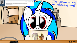 Size: 1100x619 | Tagged: safe, artist:abaddon41, character:dj pon-3, character:octavia melody, character:vinyl scratch, ship:scratchtavia, ask, blackmill, female, lesbian, shipping