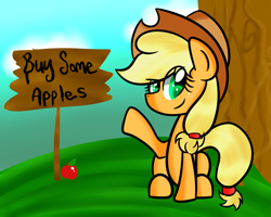 Size: 2000x1600 | Tagged: safe, artist:artypaints, character:applejack, buy some apples, female, solo