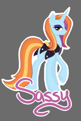 Size: 2990x4476 | Tagged: safe, artist:velocityraptor, character:sassy saddles, species:pony, species:unicorn, female, solo