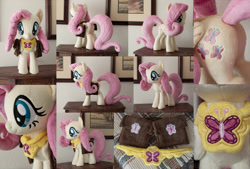 Size: 2400x1624 | Tagged: safe, artist:adamlhumphreys, character:fluttershy, element of kindness, irl, photo, plot, plushie, saddle bag, solo