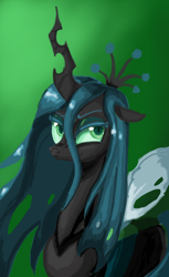 Size: 720x1176 | Tagged: safe, artist:miracle32, character:queen chrysalis, species:changeling, changeling queen, female, simple background, solo
