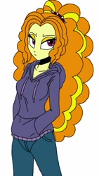 Size: 600x1067 | Tagged: safe, artist:miracle32, character:adagio dazzle, my little pony:equestria girls, clothing, female, hoodie, simple background, solo