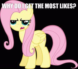 Size: 2600x2313 | Tagged: safe, artist:cute_pinkie7, character:fluttershy, confused, downvote bait, female, frown, glare, like, looking at you, meme, op is a duck, op is trying to start shit, open mouth, question, reverse psychology, solo