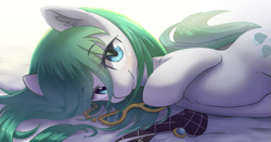 Size: 1403x734 | Tagged: safe, artist:aymint, character:cloudy quartz, species:earth pony, species:pony, adoraquartz, cute, female, glasses, looking at you, loose hair, mare, smiling, solo, stupid sexy cloudy quartz, sweet dreams fuel