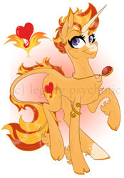 Size: 1572x2260 | Tagged: safe, artist:legally-psychotic, oc, oc only, oc:phoenix rising, species:classical unicorn, species:pony, species:unicorn, cloven hooves, colored pupils, female, leonine tail, long horn, mare, raised hoof, raised leg, simple background, solo, transparent background, unshorn fetlocks, watermark