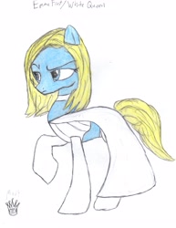 Size: 2550x3300 | Tagged: safe, artist:aridne, species:pony, emma frost, marvel comics, ponified, solo, traditional art