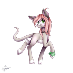 Size: 3000x3000 | Tagged: safe, artist:harmonyskish, oc, oc only, oc:cold, species:pony, female, high res, mare, original species, raised hoof, raised leg, simple background, solo, transparent background