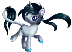 Size: 3015x2159 | Tagged: safe, artist:ilynalta, oc, oc only, oc:gate, species:pony, species:unicorn, colored pupils, female, long tail, looking at you, mare, raised hoof, simple background, smiling, solo, transparent background, unshorn fetlocks