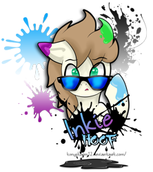 Size: 5484x6162 | Tagged: safe, artist:tonystorm12, oc, oc only, oc:inkie hoof, species:pegasus, species:pony, absurd resolution, badge, glasses, hipster, ink, simple background, solo, transparent background