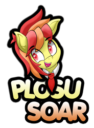 Size: 6782x9206 | Tagged: safe, artist:tonystorm12, oc, oc only, oc:plosu soar, species:pegasus, species:pony, absurd resolution, badge, heart eyes, simple background, solo, transparent background, wingding eyes