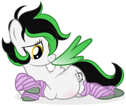Size: 1024x859 | Tagged: safe, artist:legally-psychotic, artist:p-b-jay, oc, oc only, oc:crescendo, species:pony, clothing, pregnant, simple background, socks, striped socks, transparent background
