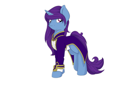 Size: 1024x719 | Tagged: safe, artist:melodis, oc, oc only, species:pony, species:unicorn, androgynous, clothing, simple background, uniform, white background