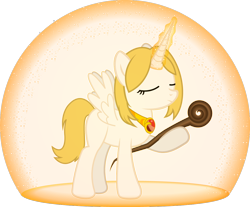 Size: 1138x940 | Tagged: safe, artist:andrevus, oc, oc only, species:alicorn, species:pony, alicorn oc, bubble, description at source, jewelry, magic, necklace, simple background, solo, spell, staff, transparent background, weapon
