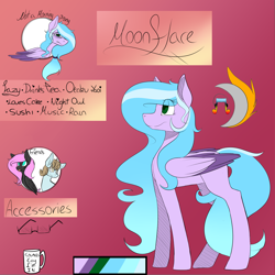 Size: 3000x3000 | Tagged: safe, artist:harmonyskish, oc, oc only, oc:cream cloud, oc:moonflare, species:pegasus, species:pony, colored wings, female, high res, mare, multicolored wings, reference sheet
