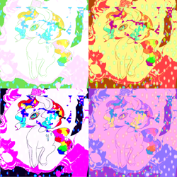Size: 1800x1800 | Tagged: safe, artist:pipomanager-mimmi, character:rarity, species:pony, andy warhol, female, solo