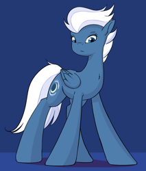 Size: 1280x1499 | Tagged: safe, artist:replacer808, character:night glider, species:pegasus, species:pony, simple background, standing, worm's eye view
