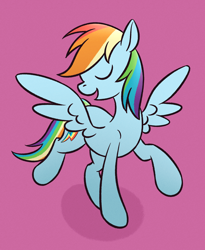 Size: 1280x1564 | Tagged: safe, artist:replacer808, character:rainbow dash, species:pegasus, species:pony, eyes closed, female, flat colors, graceful, mare, pose, simple background, solo