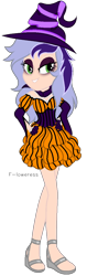 Size: 396x1254 | Tagged: safe, artist:fioweress, oc, oc only, oc:krystel, my little pony:equestria girls, clothing, commission, costume, halloween, halloween costume, hat, holiday, simple background, transparent background, witch, witch hat
