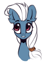 Size: 650x800 | Tagged: safe, artist:limchph2, species:pony, bust, heart pacer, lip bite, love sketch, solo