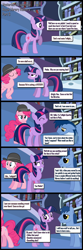 Size: 1500x4500 | Tagged: safe, artist:lightningtumble, character:blues, character:noteworthy, character:pinkie pie, character:twilight sparkle, comic, mysteries of equestria