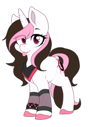 Size: 2480x3507 | Tagged: safe, artist:red_moonwolf, oc, oc only, oc:eclipsed moonwolf, species:pony, species:unicorn, 2018 community collab, derpibooru community collaboration, blep, clothing, neckerchief, silly, simple background, tongue out, transparent background