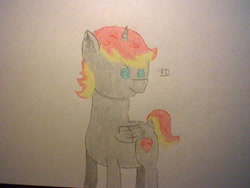 Size: 640x480 | Tagged: safe, artist:rubydeluxe, oc, oc only, oc:rd, species:alicorn, species:pony, male, simple background, solo, traditional art, white background