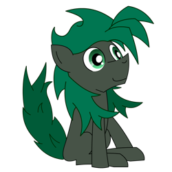 Size: 1600x1600 | Tagged: safe, artist:minus, derpibooru original, oc, oc only, oc:minus, species:earth pony, species:pony, 2018 community collab, derpibooru community collaboration, colored, digital art, green eyes, happy, male, simple background, sitting, smiling, solo, transparent background, vector