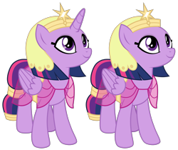 Size: 4770x4000 | Tagged: safe, artist:askometa, character:somnambula, character:twilight sparkle, character:twilight sparkle (alicorn), species:alicorn, species:pegasus, species:pony, g4, absurd resolution, accessory swap, alternate versions, female, makeup, mare, missing horn, mixed up, pegasus twilight sparkle, recolor, simple background, solo, transparent background, vector