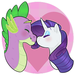 Size: 1600x1600 | Tagged: safe, artist:whisperseas, character:rarity, character:spike, ship:sparity, boop, female, male, noseboop, nuzzling, older, older spike, shipping, simple background, straight, transparent background